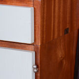 Restored MidCentury Cabinet Set, Mahogany, Revived Polish, Central Europe, 1950s