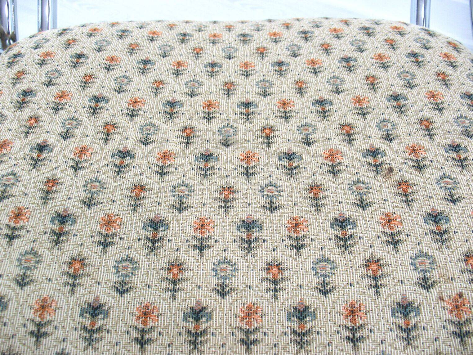 Set of 6 vintage design chairs in chrome metal – 1970s