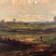 Godchaux. Oil on panel, animated landscape. 19th century