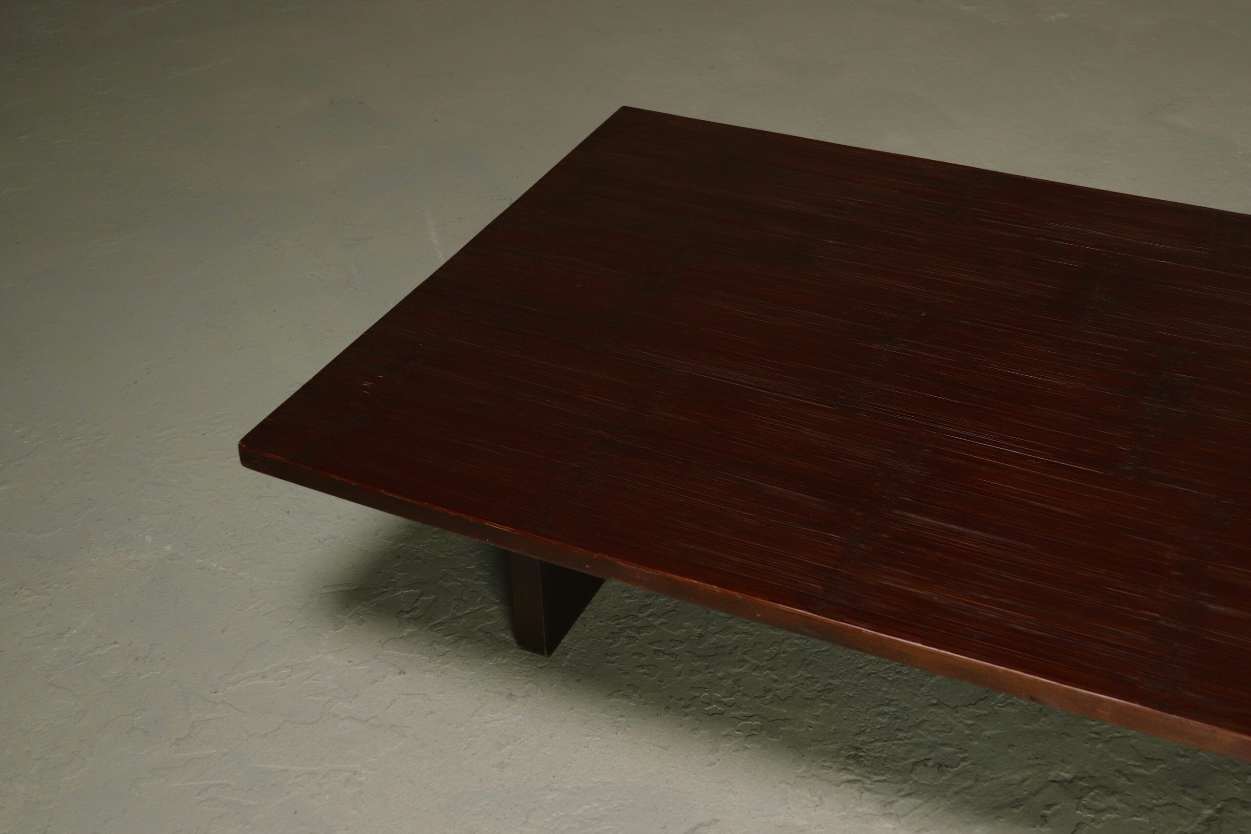 Bamboo and wood coffee table by Axel Vervoordt 1980s