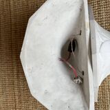 Pair of plaster wall sconces, palmette decoration, 20th century