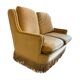 Vintage beige two-seater sofa with fringes