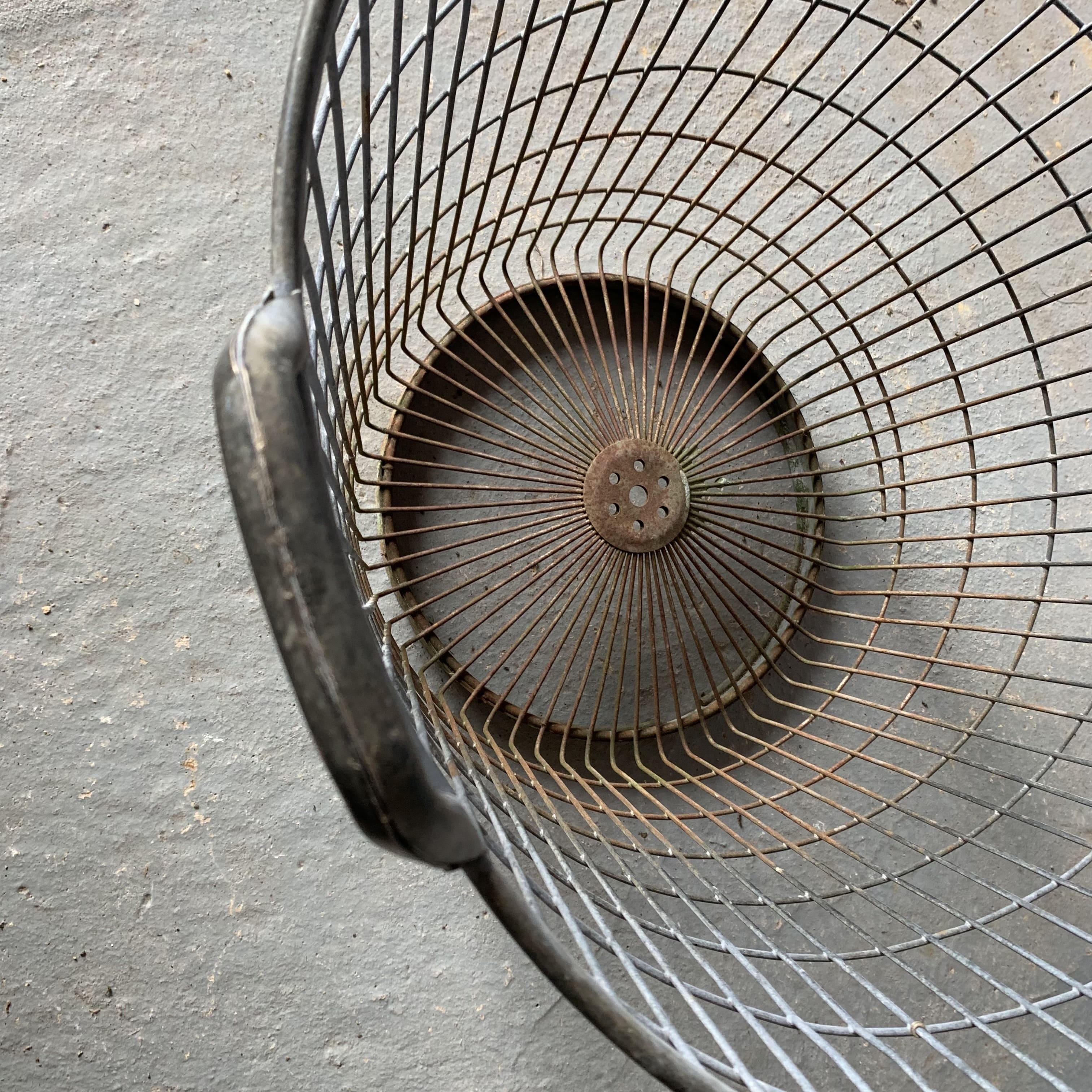 Metal basket, industrial style