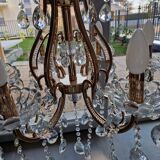 Rose gold chandelier and pampilles