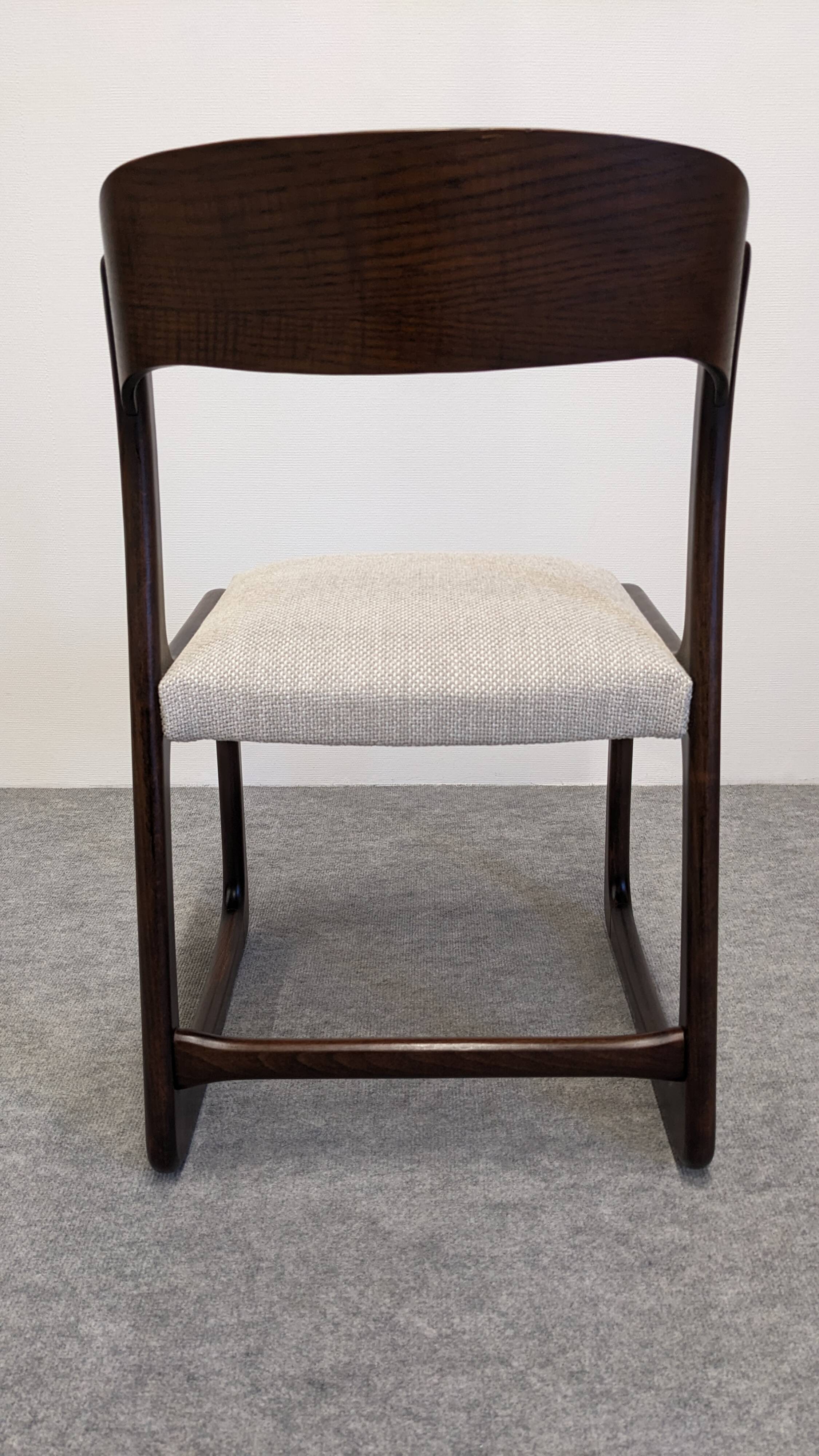 Set of 4 Baumann sled chairs, France circa 1970.