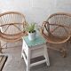 Pair of Shell-shaped Rotin chairs