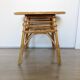 Table basse vintage ronde en rotin