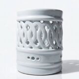 Celadon reticulated porcelain brush holder, Korea, Joseon style, 20th century.