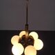Sputnik brass and glass ceiling chandelier from Kaiser Idell / Kaiser Leuchten, Germany, 1960s