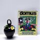 Vintage Black Lacquered Ceramic Tulip Vase Ascribable to Pucci Umbertide, I