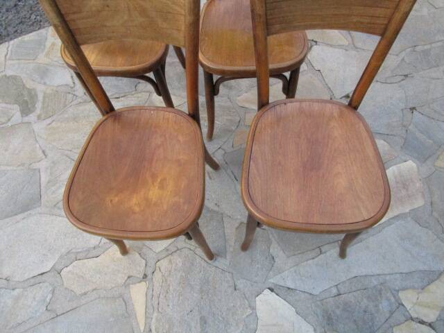 Lot de 4 chaises bistrot FISCHEL anciennes