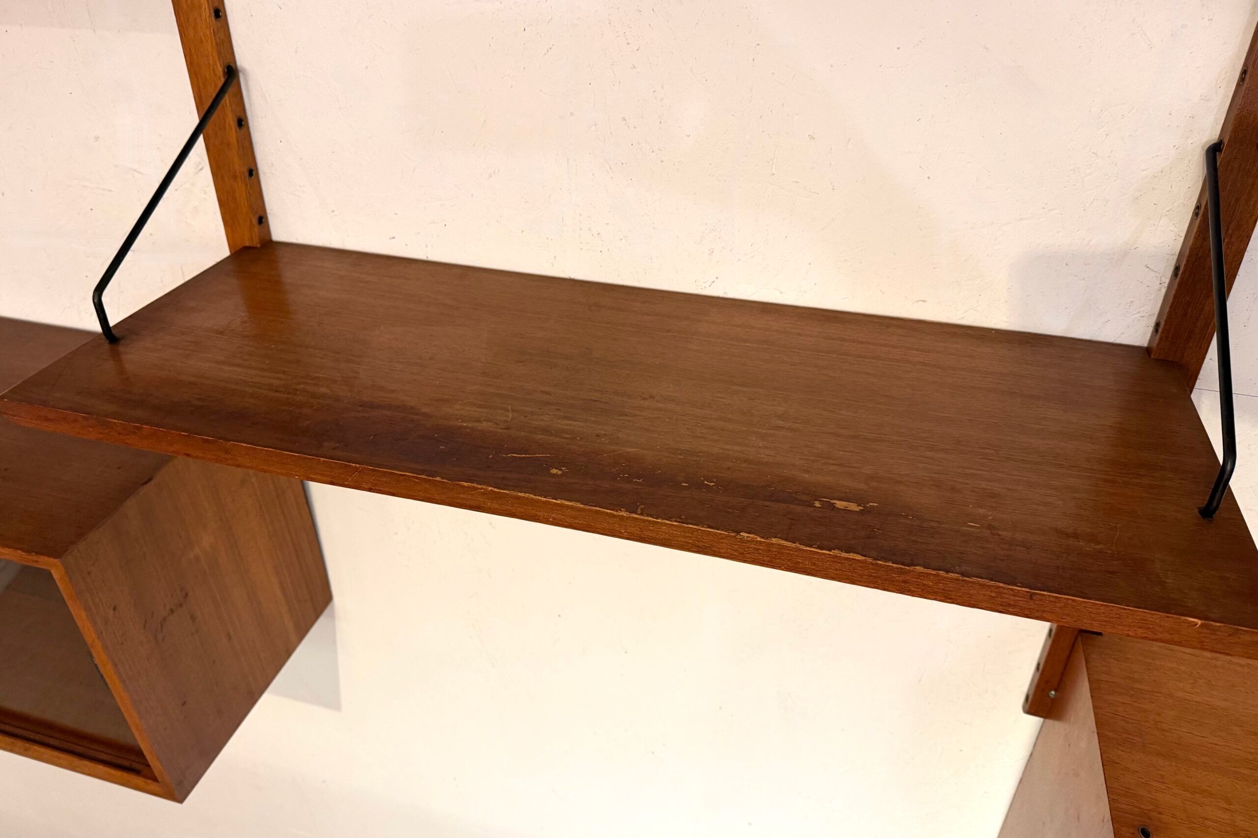 Teak wall library in the style of Poul Cadovius – 1960s