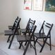 5 x chaises pliantes vintage