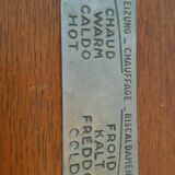 Plaque métallique signalétique chauffage eau chaude eau chaude froide hôtellerie