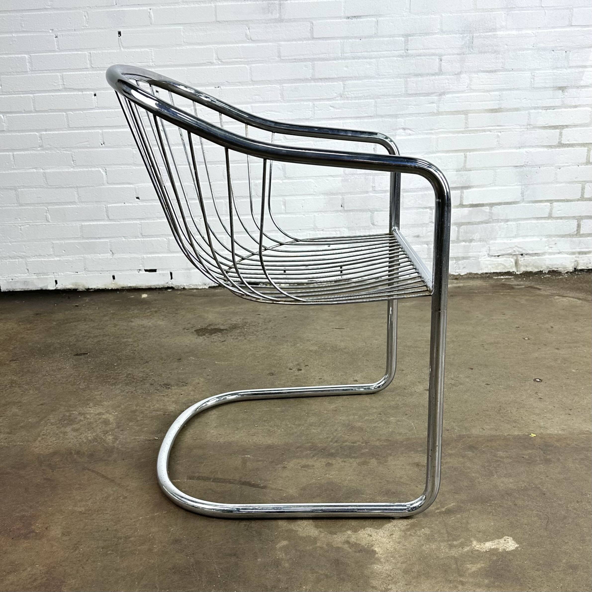 Vintage chrome wire chairs