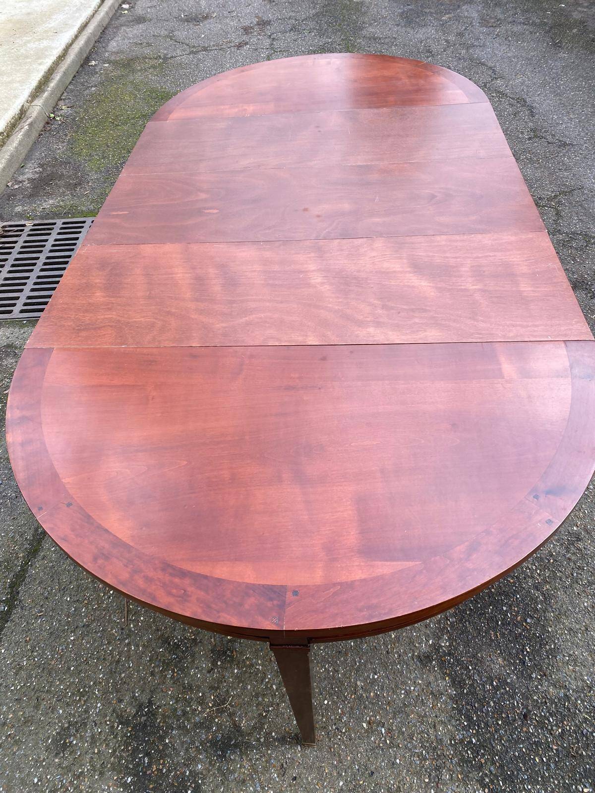 19th-century wooden extendable console table with 3 extensions.