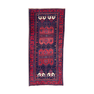 Tapis ancien persan bijar fait main 148x318 cm