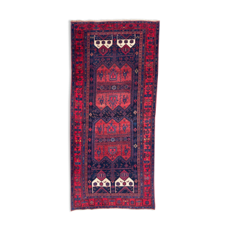 Very beautiful old Persian carpet Bijar handmade 148x318 cm