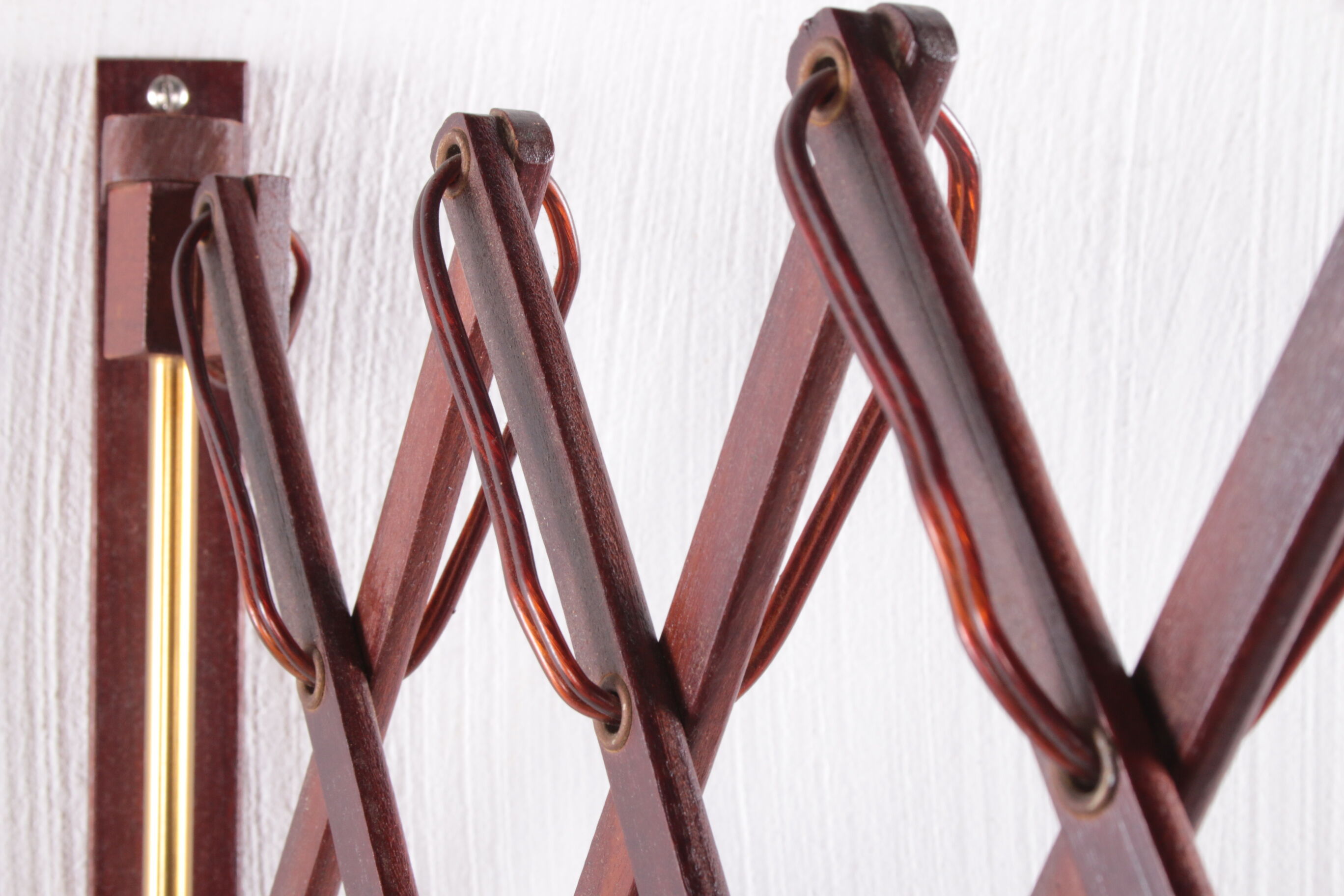 Vintage wall harmonica lamp teak Danish design, 1960