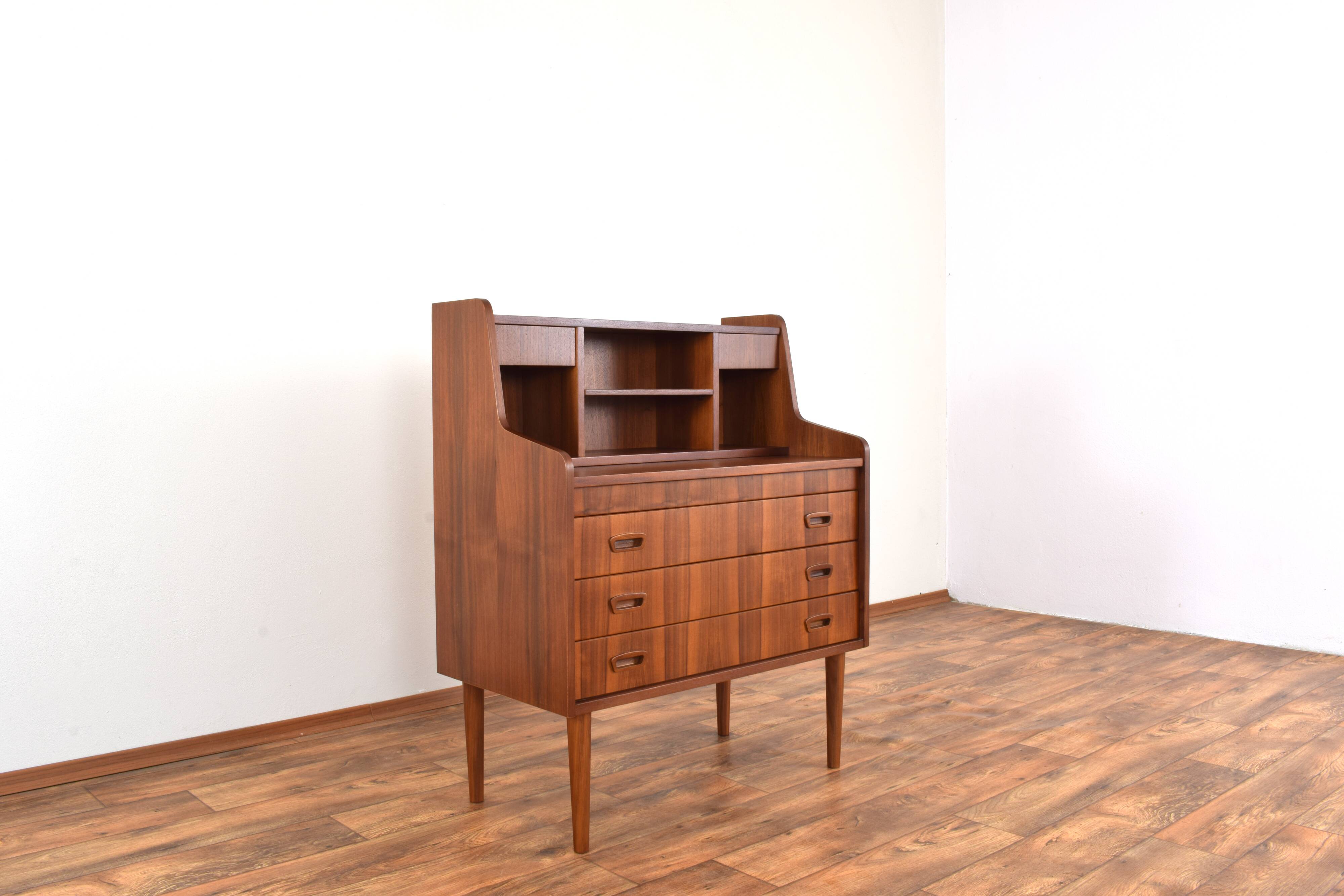 Mid-Century Danish Walnut Secretary, 1960s.