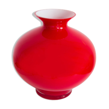 Grand Vase Artistique en Verre Vintage Milieu du Siècle, Tarnowiec, Europe, 1970s