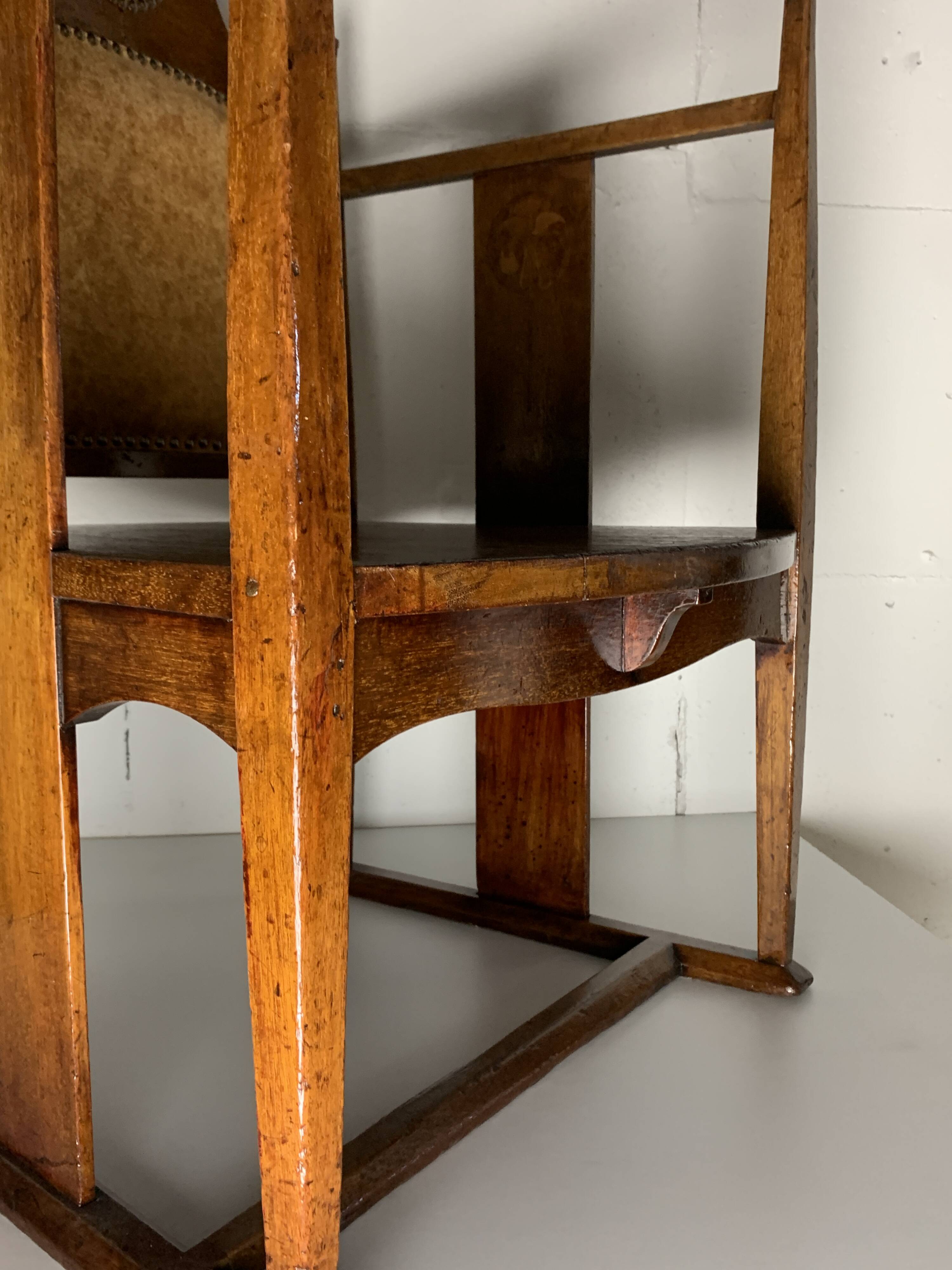 Chaise Arts and Crafts de William Birch par EG Punnett pour Liberty & Co. vers 1900