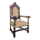 Fauteuil de style Louis XIII en chêne