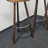 Trois tabourets de bar espagnols vintage