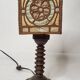 Art Nouveau wooden lamp