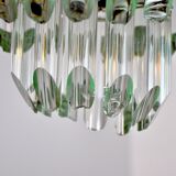 Lustre Venini, 4 niveaux, verre de murano, italie, 1970