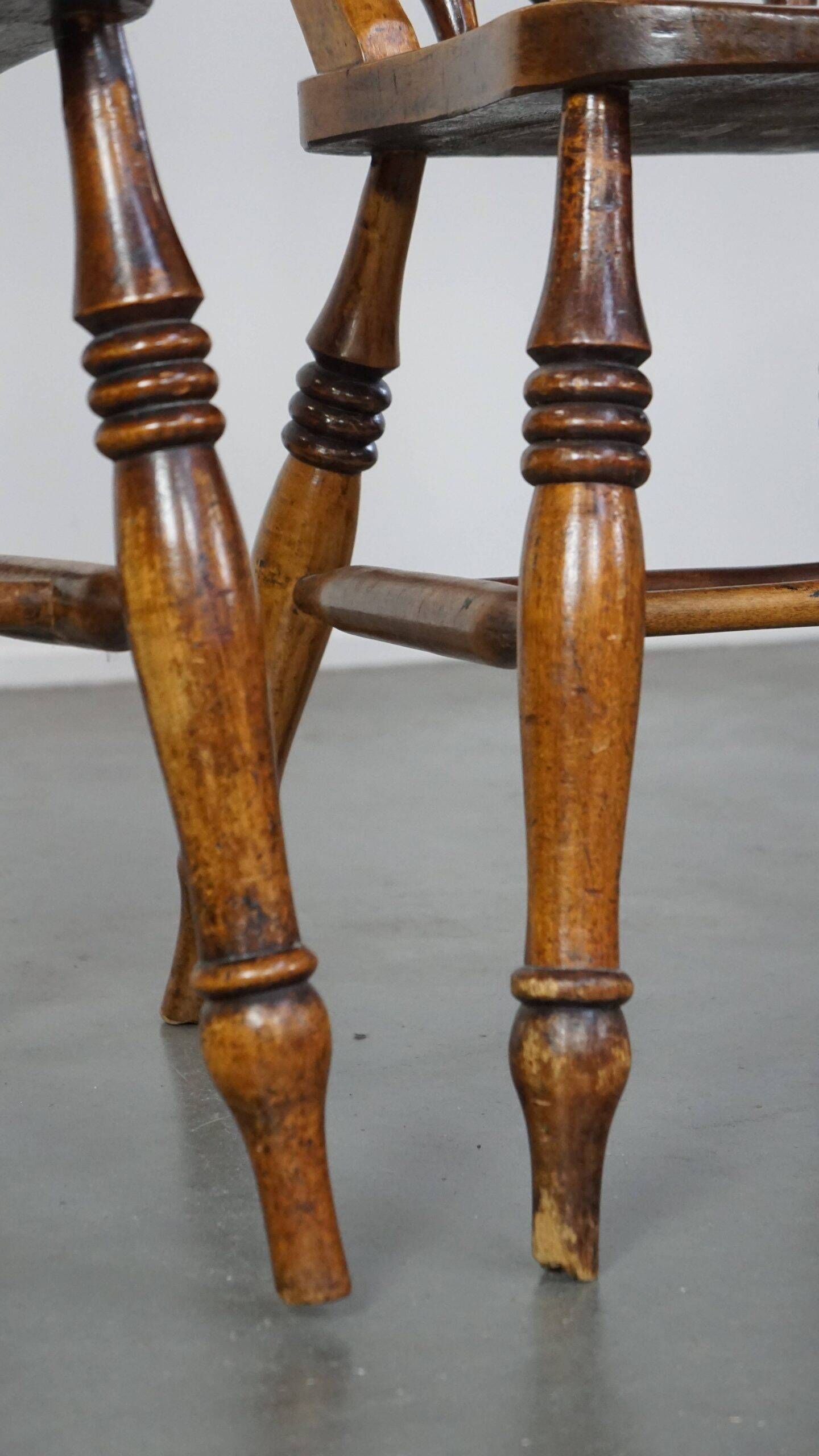 Antique set of 4 wooden dining chairs from the 19th century