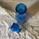 Carafe empoli chat bleu années 60-70
