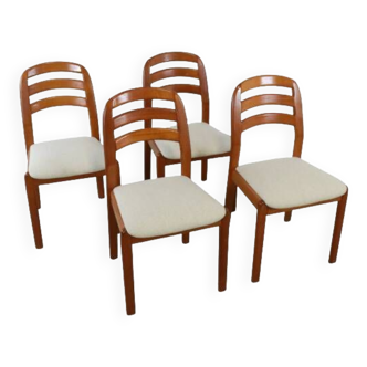 Ensemble de 4 chaises de salle à manger design danois 'Holdorf' de Dyrlund