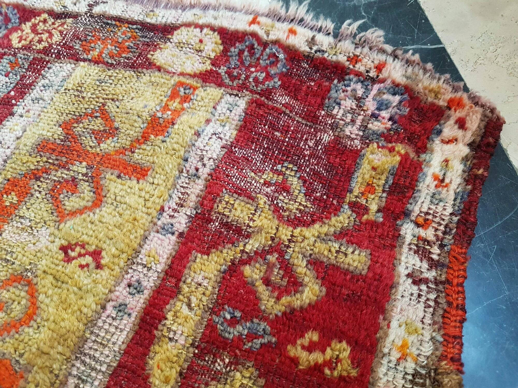 Vintage Turkish Oushak rug 57x98 cm