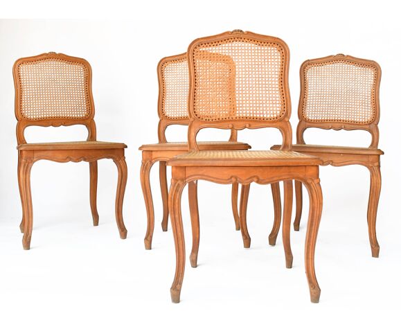Suite of 4 louis XV style chairs