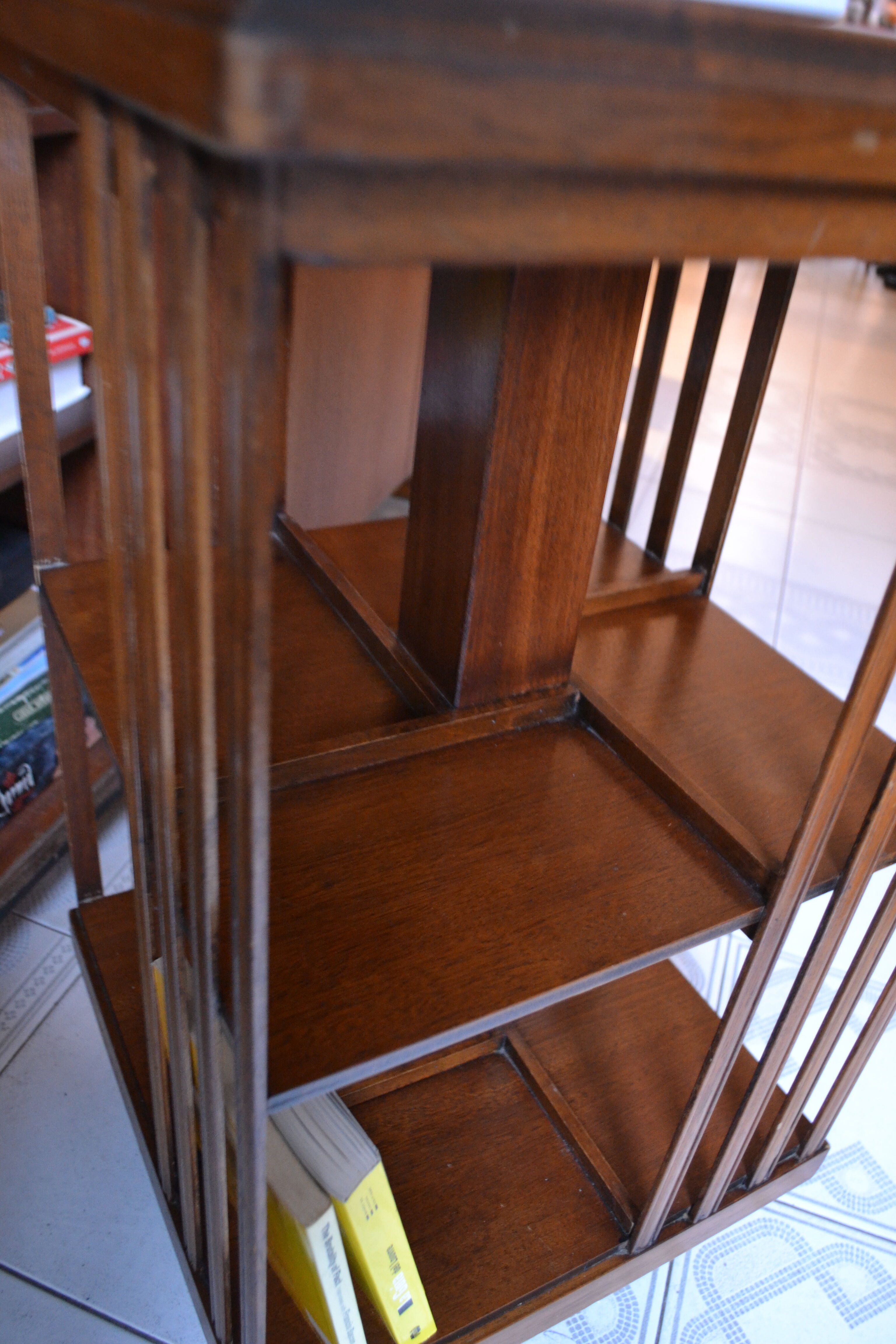 Vintage English revolving library