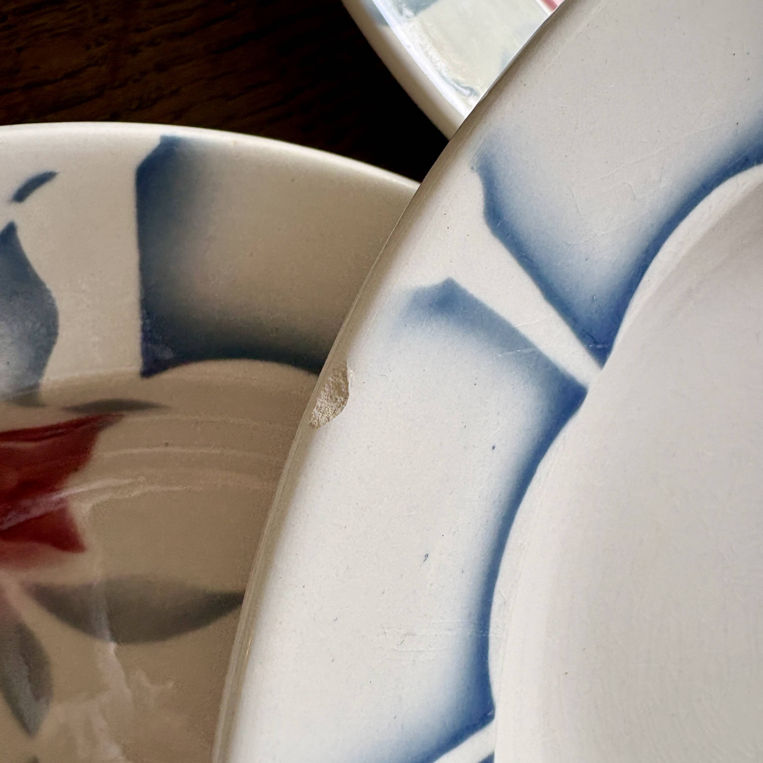 Set of 10 vintage deep plates from Digoin.