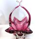 Paire de bonbonnières en verre de Murano rose, Italie
