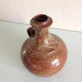 Vase ball soliflore in glazed sandstone / vintage years 60-70