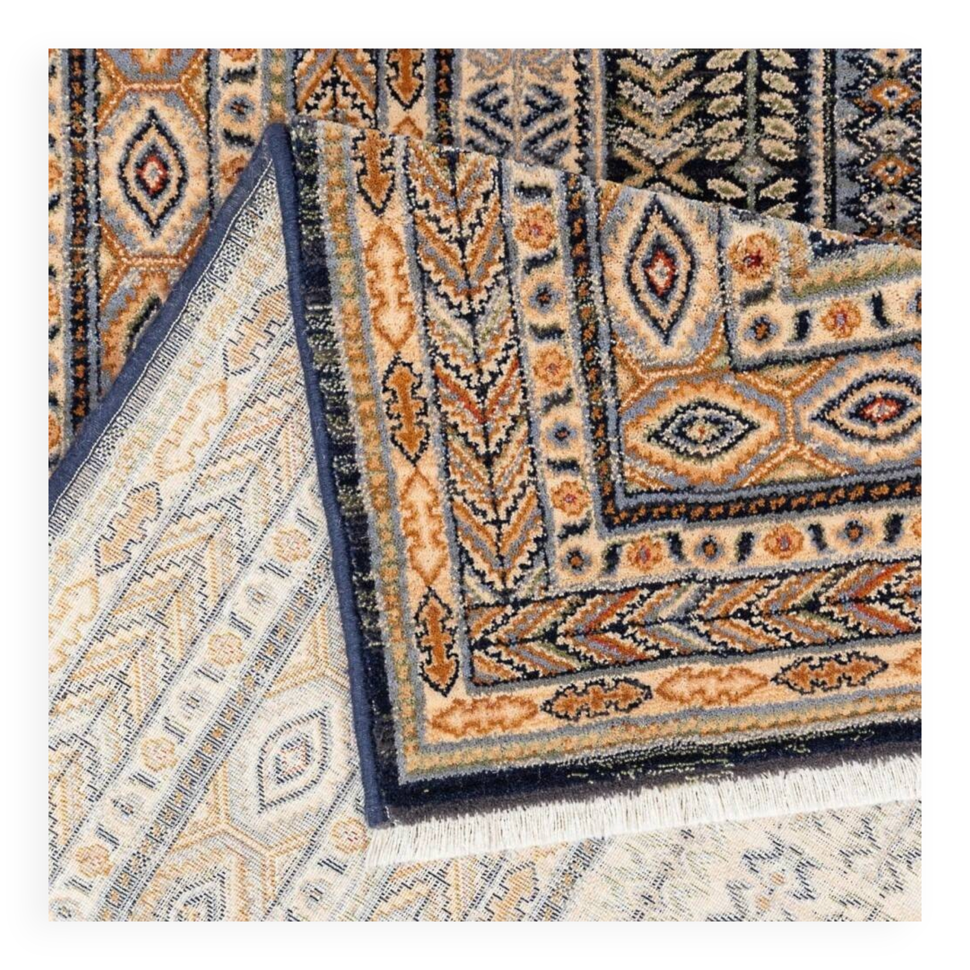 Antique black Persian carpet RAMI