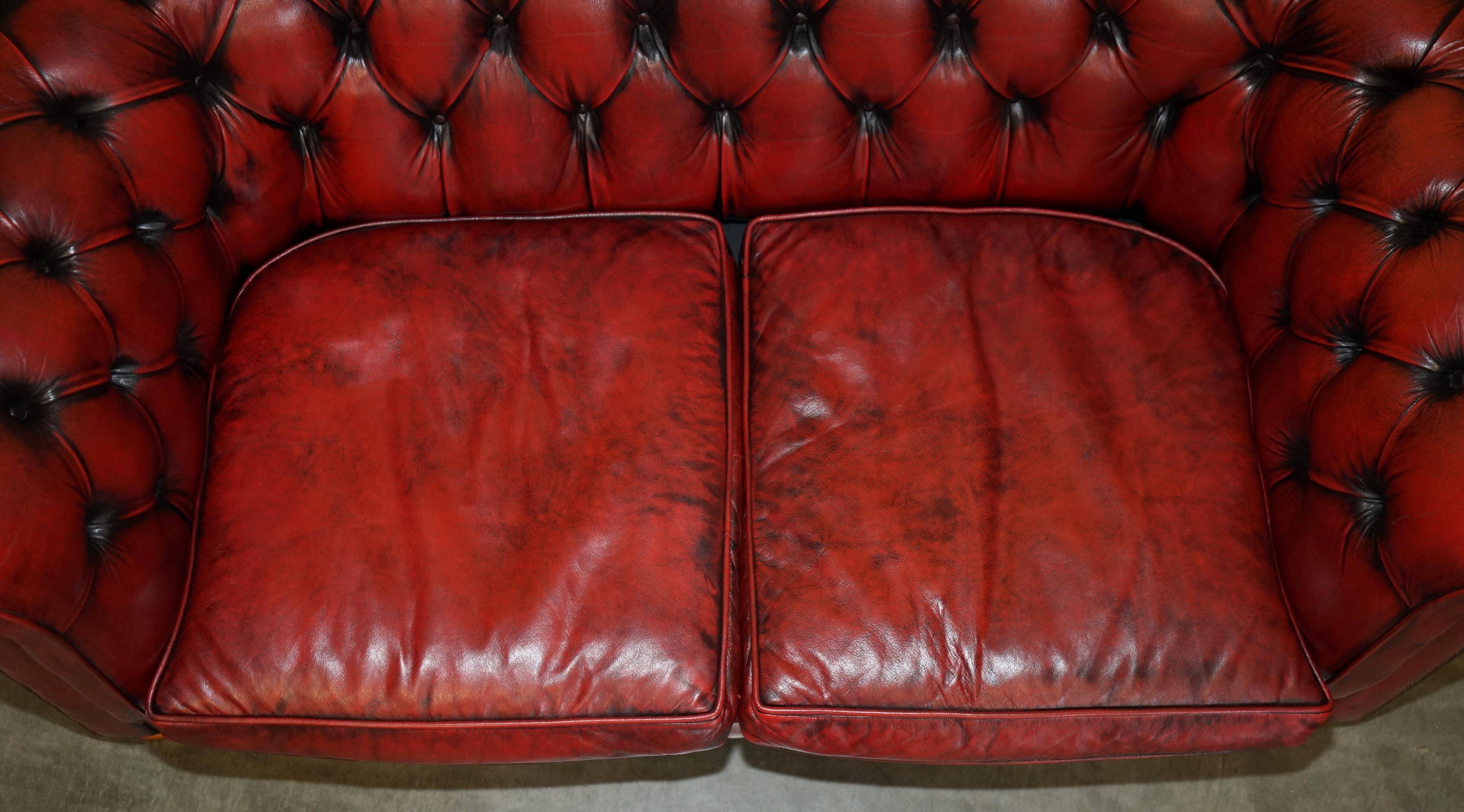 Vintage leather Chesterfield sofa
