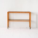 Vintage wooden and glass serving trolley