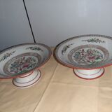 Pair of late 19th century porcelain compote dishes