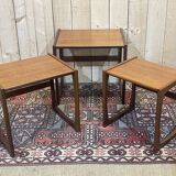 Suite of 3 G-Plan nesting tables in teak from the 70s
