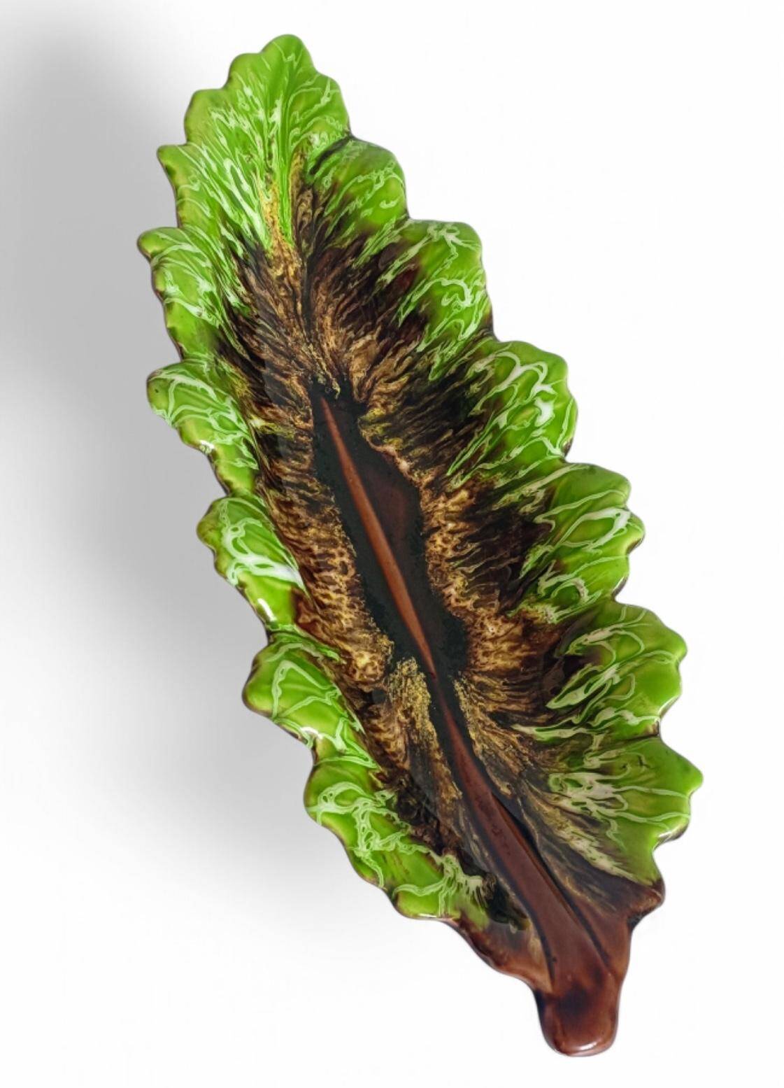 Mid-Century Majolica Centerpiece by Vallauris, Handmade, 1950s France