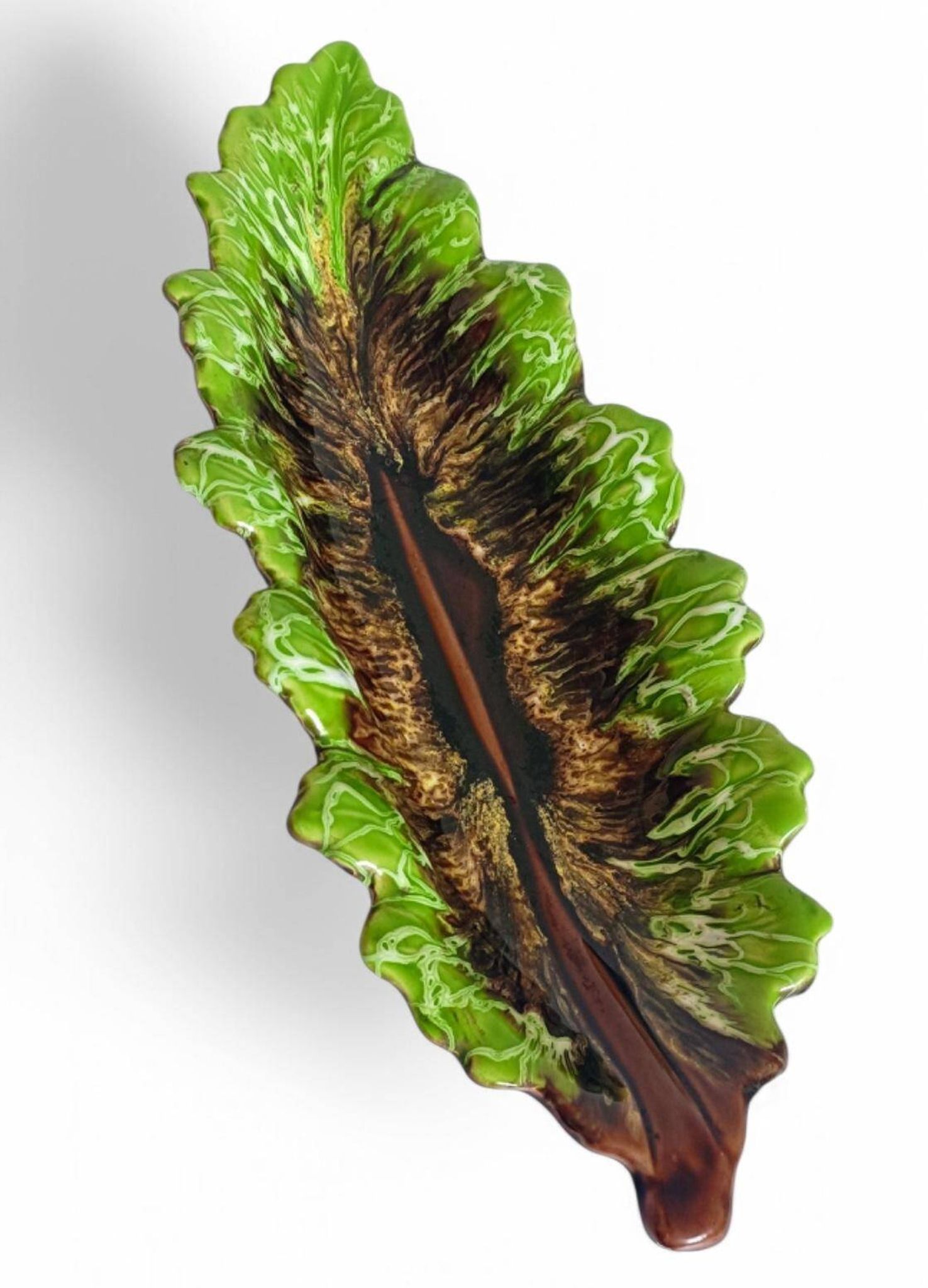 Mid-Century Majolica Centerpiece by Vallauris, Handmade, 1950s France