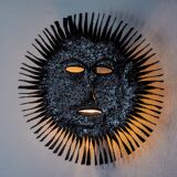 Brutalist XL sun light, popular art, Spain, 1970