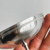 6 shiny metal cups with pearl rim