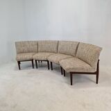 Mid-century round bench in teak Denmark 1960s