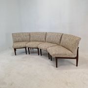 Mid-century round bench in teak Denmark 1960s
